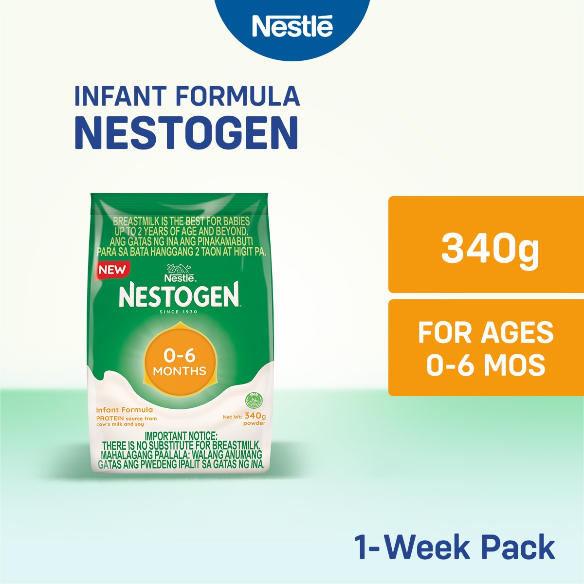 NESTOGEN Stage One Infant Formula Milk Powder for 0-6 Months Old 340g