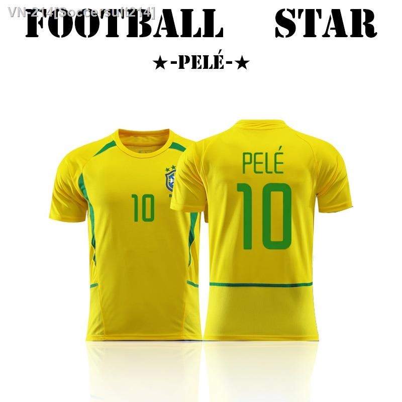 Football kit Outdoor sports jersey Brazil s soccer king Pele Pele jersey