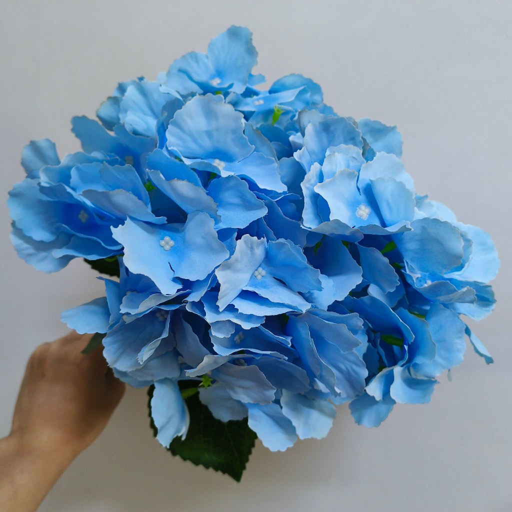 Bunga Hortensia Jumbo Artificial hydrangea dekorasi 5 cabang dekorasi wedding dan dekorasi kamar