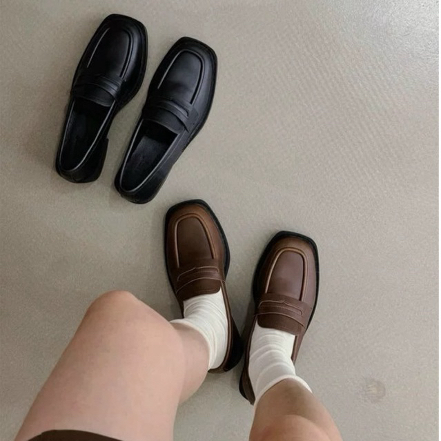 CAO CẤP giày loaàer moccasin da mềm basic màu đen màu nâu cao cấp