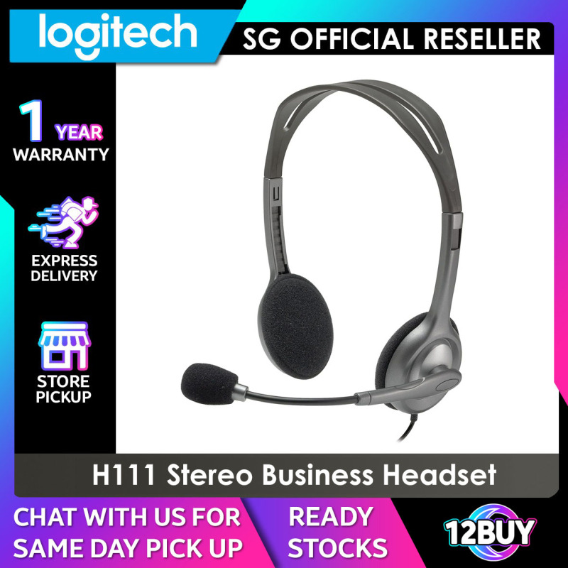 Logitech H111 Stereo Business Headset 12BUY Store Collection 1 Year Warranty Singapore