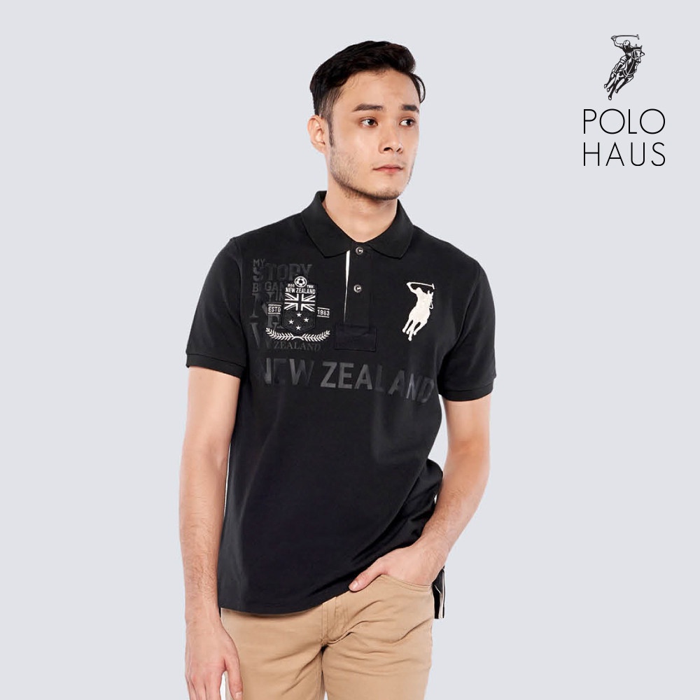 Polo Haus - Thiết kế cờ thường xuyên của New Zealand Polo T-Shirt