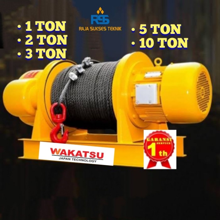 PROMO- ELECTRIC WINCH 5 TON 100 MTR WAKATSU JPN TECHNOLOGY 380V Harga 31,169,000 rupiah*Gratis Ongkir