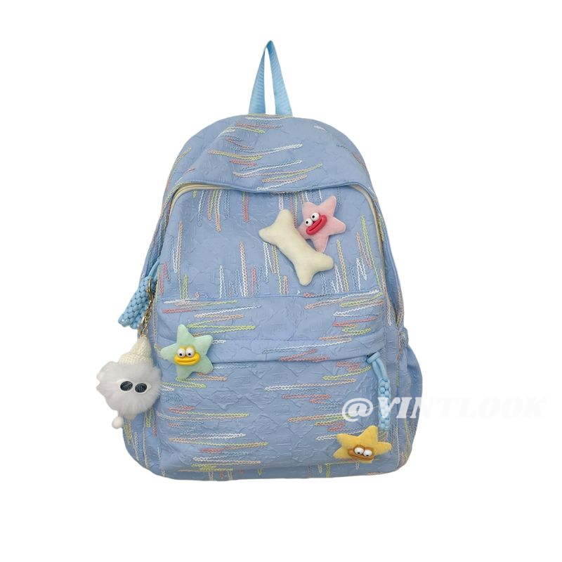 VINTLOOK กระเป๋าเป้สะพายหลังผู้หญิงน่ารักเดินทางสบายๆความจุขนาดใหญ่กระเป๋านักเรียน ราคา 173 บาท*ส่งฟรี