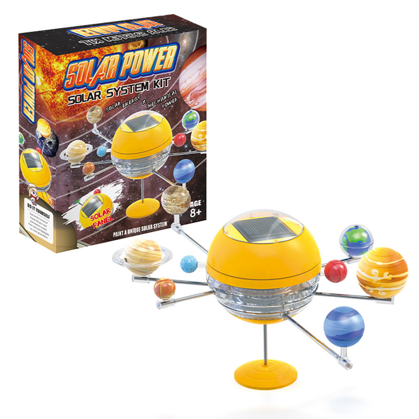 218s Diy Solar System Toy Solar System Model Kit Stem Educational Solar System Toy Set 3d Sun Planets Model for Boys and Girls Diy Assembly Universe Astronomical Science Learning Gift