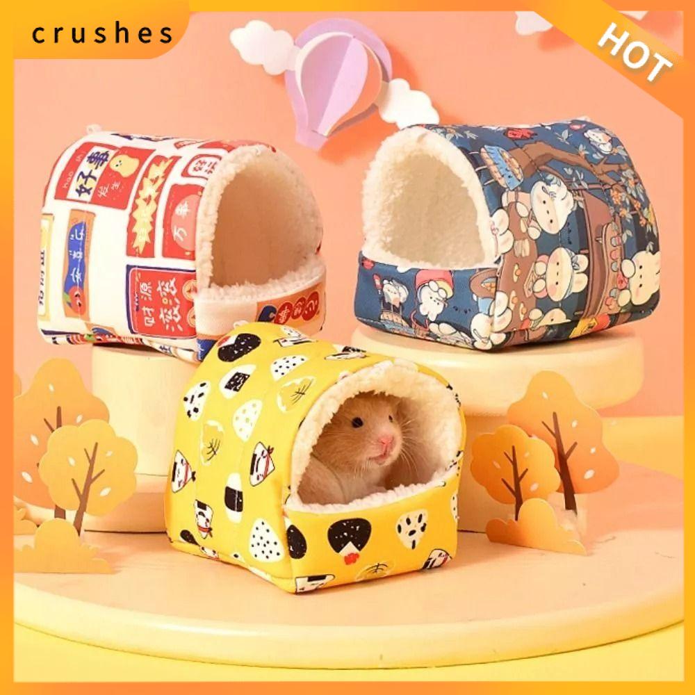 CRUSHES Dày Nhà vải bông cho Chuột Hamster Động vật nhỏ Vải nhung lông NƠI ẨN NÁU ferret Dễ thương Bông Giường ngủ chuột Mùa đông