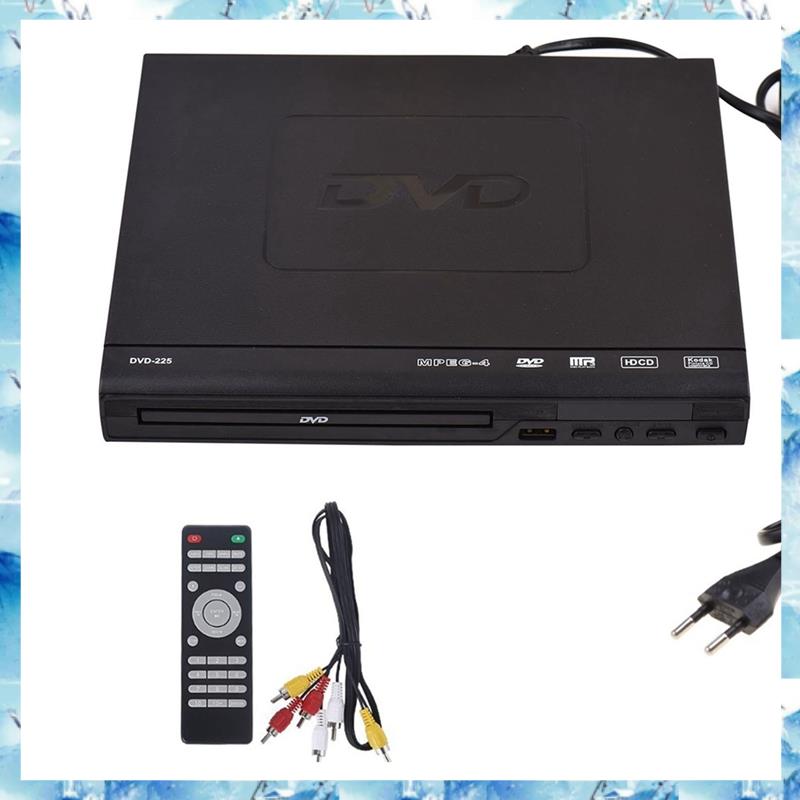W8DVD-225 Home DVD Player Digital Multimedia Player AV Output with Remote Control for TV VCD DVD Player