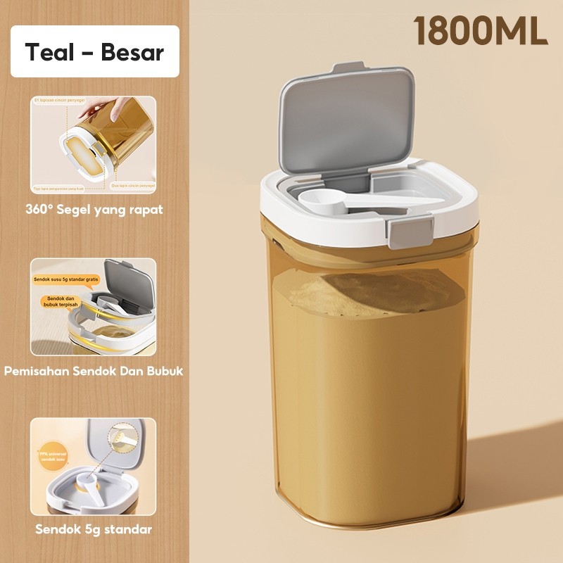 Tempat Susu Bubuk Bayi Wadah Susu Toples Makanan Vacuum Sealed Box Kotak Penyimpanan Makanan