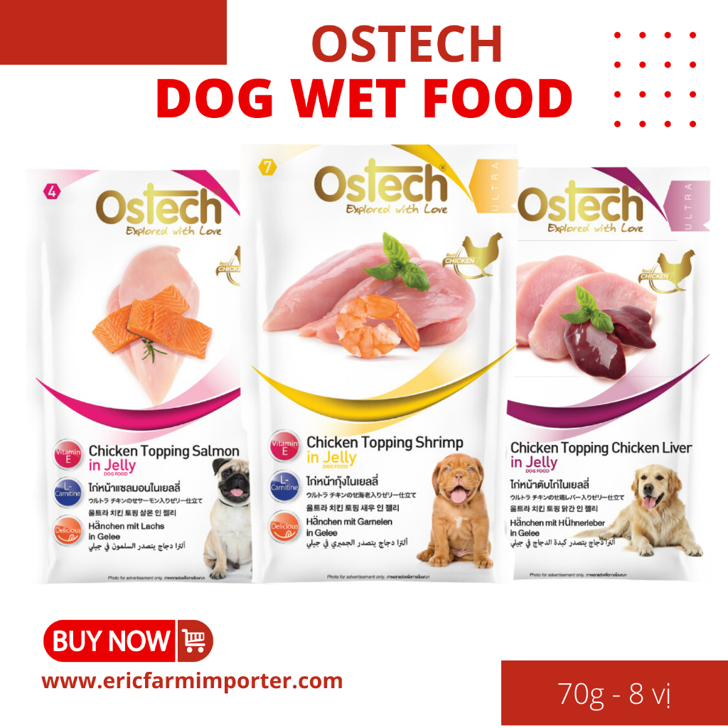 Ostech 70g thức ăn cho chó vitamin D 🐶 FREE SHIP 🐶 Thức ăn giúp khỏe xương khớp cho cún