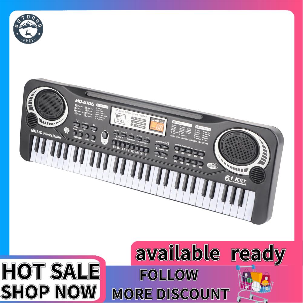 61‑Key Electric Digital Key Board Piano Musical Instruments Kids Toy with Microphone