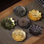 UG Dụng cụ đốt nhang bằng hợp kim giá đỡ que đốt hương dòng hoa sen Phật Giáo đế cuộn hương