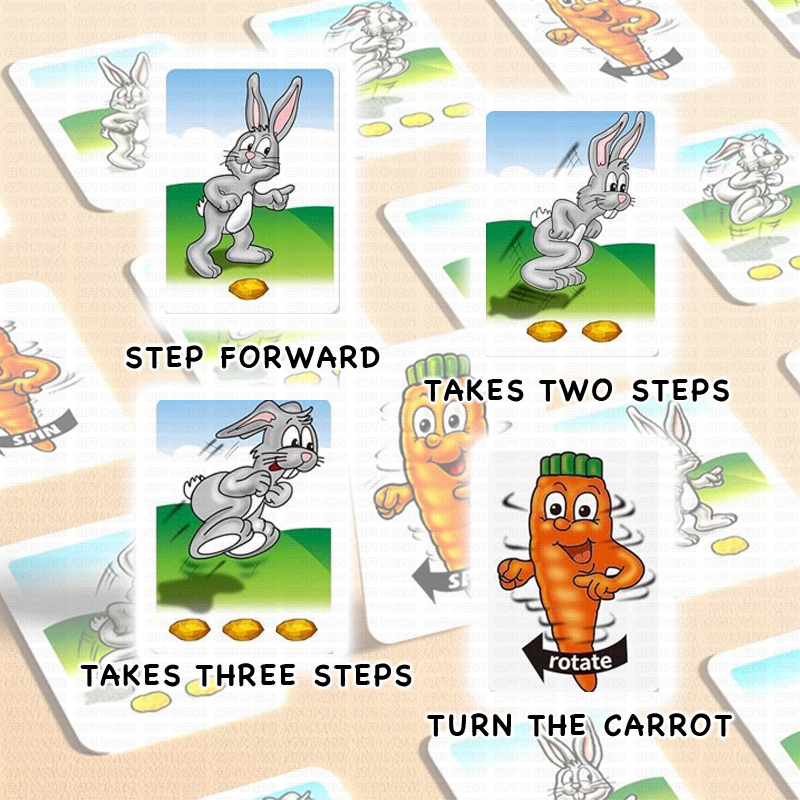 Funny Bunny Trap Rabbit Board Game Puzzle Fun Party Family Card Games  Educational Toys for Boys Girls Kids 兔子陷阱游戏