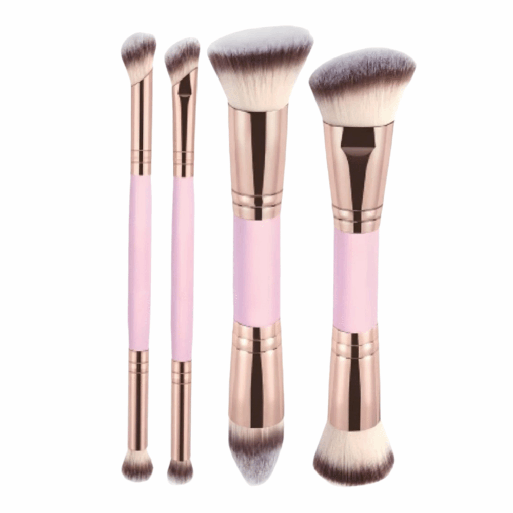 JOMEY 2/4/5Pcs Đỉnh phẳng Cọ trang điểm hai đầu Lông bàn chải mềm Đầu nghiêng Bộ cọ trang điểm Cọ tán phấn Đa chức năng Bộ cọ trang điểm nền Trang điểm cho người mới bắt đầu - 8
