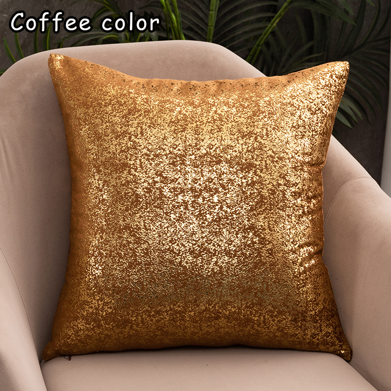 {SG} 45x45cm Cushion Cover Throw Pillow Cover Sofa Pillow Cases Decorative Glitter Solid Color Sequins