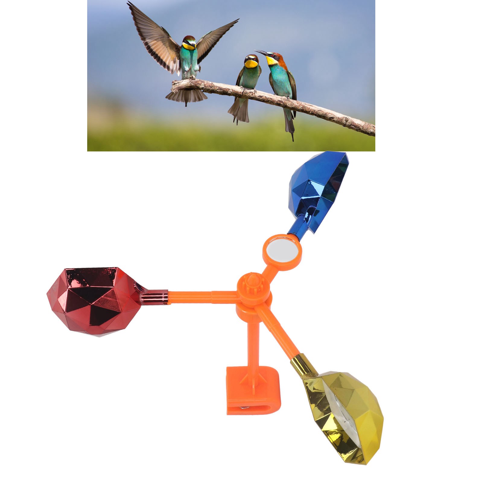 Bird Repeller Easy Assembly Wind Drive Animal Deterrent for Orchard ราคา 113 บาท*ส่งฟรี