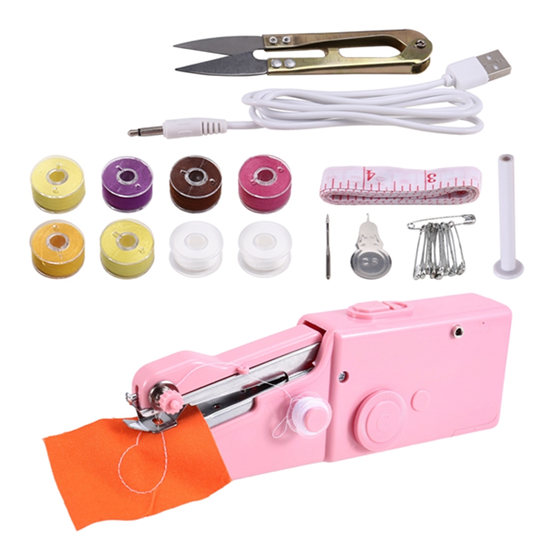 Portable Manual Mini Micro-Home USB Electric Sewing Machine Easy-to-Sew Shirt Pocket Handheld Sewing Machine