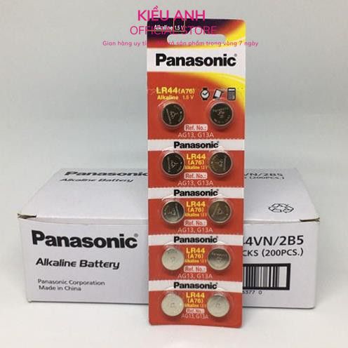 Vỉ 10 viên pin lr44 ag13 panasonic pin - vpp kiều anh