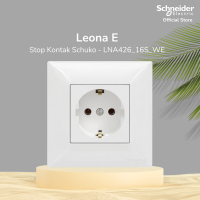 Schneider Electric Leona E Stop Kontak Schuko 1 Gang Putih