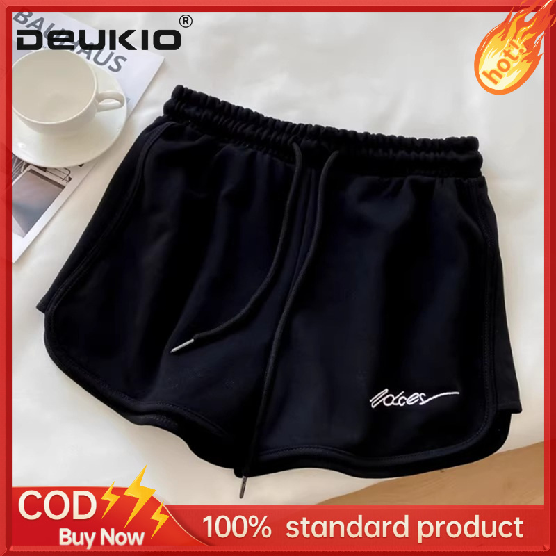 DEUKIO Sports shorts, women's outdoor high-waist casual yoga pants, indoor and outdoor sports fitness shorts ราคา 166 บาท*ส่งฟรี