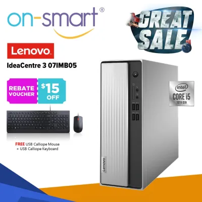 Lenovo Desktop IdeaCentre 3 | Intel Core i5-10400 | 4GB RAM | 512GB SSD | Intel UHD Graphics 630 | Win 10 Home | 3 Yrs Warranty