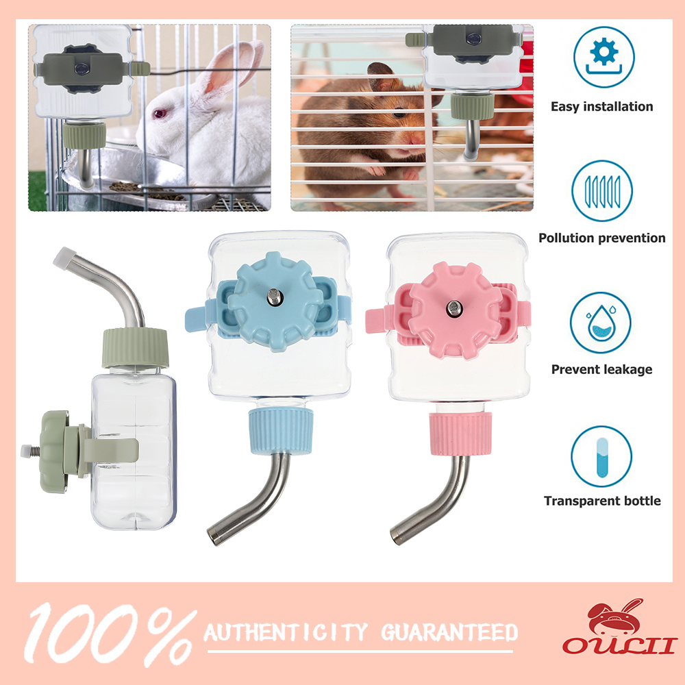 Balacoo 2pcs Small Animal Water Bottle Automatic Bird Water Dispenser Cage Dispenser Waterer Pets Crate Drinker for Bunny Ferret Guinea Pig Rabbit Hamsters 