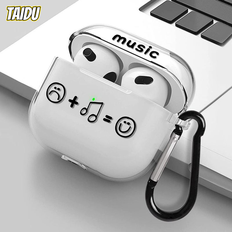 TAIDU เคสใหม่สำหรับ AirPods Pro 4 ดีไซน์emojiดนตรีสำหรับหูฟังบลูทูธของ ราคา 34 บาท*ส่งฟรี