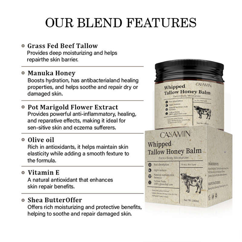 Beef Tallow Balm Moisturizing Nourishing Skin Honey Butter Cream he06 Presyo 2,094 Piso*Libreng Shipping