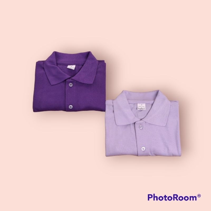 Purple Polo Shirts For Men Women Unisex Honeycomb Fabric Softex