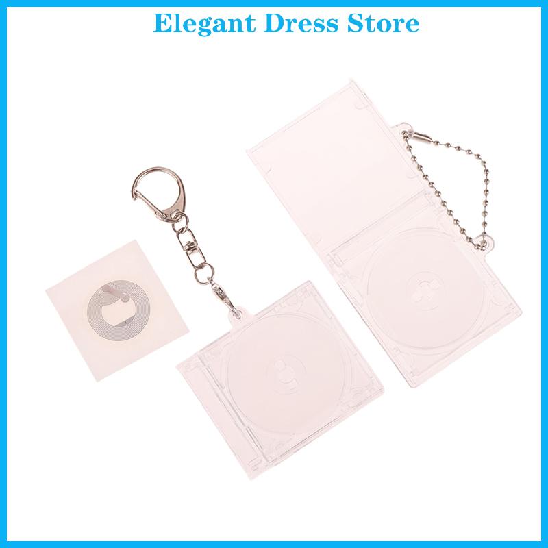 [K&P Elegant]👗👗 1 pcs Trống Album Mini CD trường hợp móc chìa khóa cho tự làm ba lô treo trang trí Keychain Mặt dây chuyền