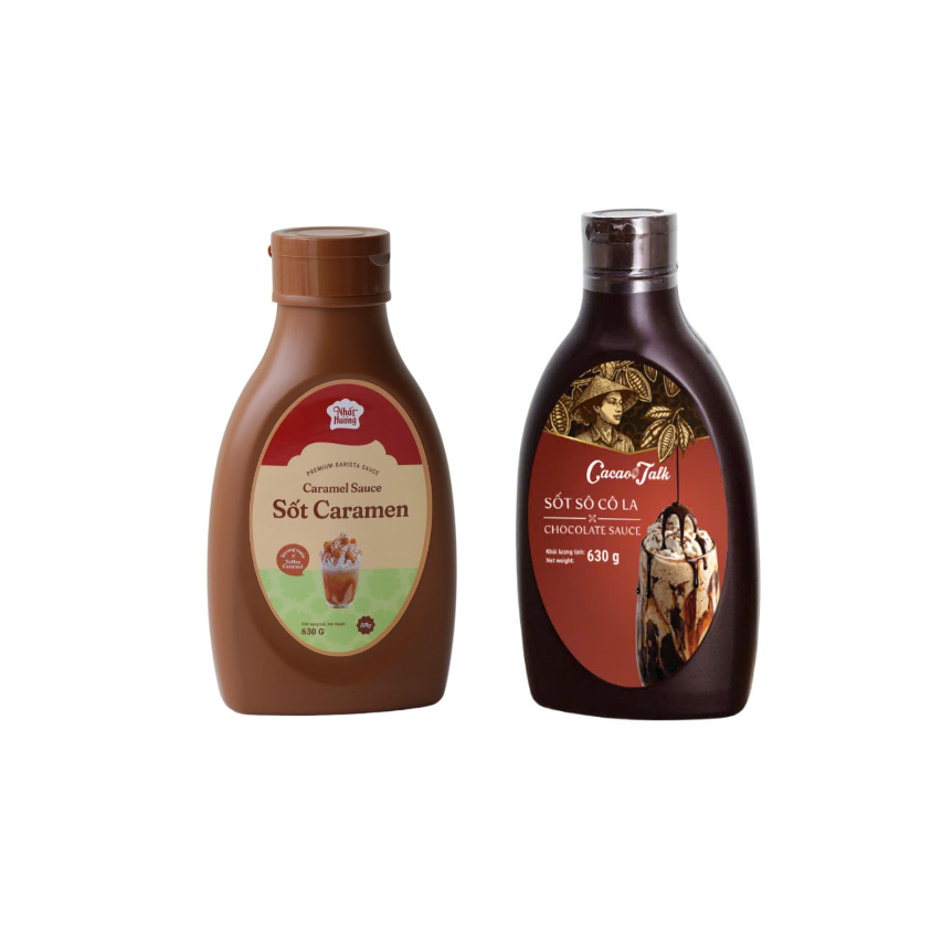Sốt topping socola sệt đủ vị Cacao Talk 630g