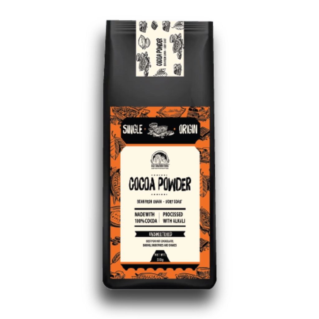 Bột Cacao Nguyên Chất, Bịch Cam, Premium Cocoa Powder 500g