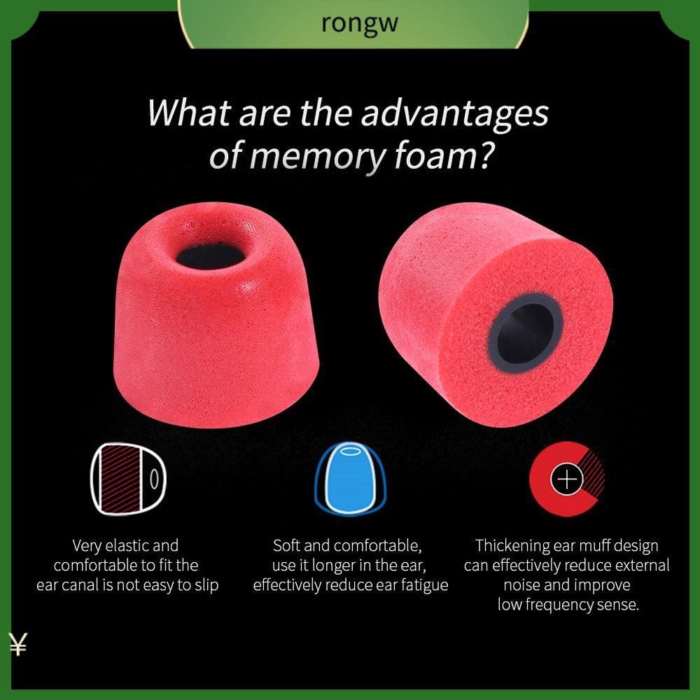 RONGW 3 Pairs  Trong tai Đối với tai nghe Earphone Khuyên tai Mẹo tai Bộ nhớ đầy Miếng đệm tai
