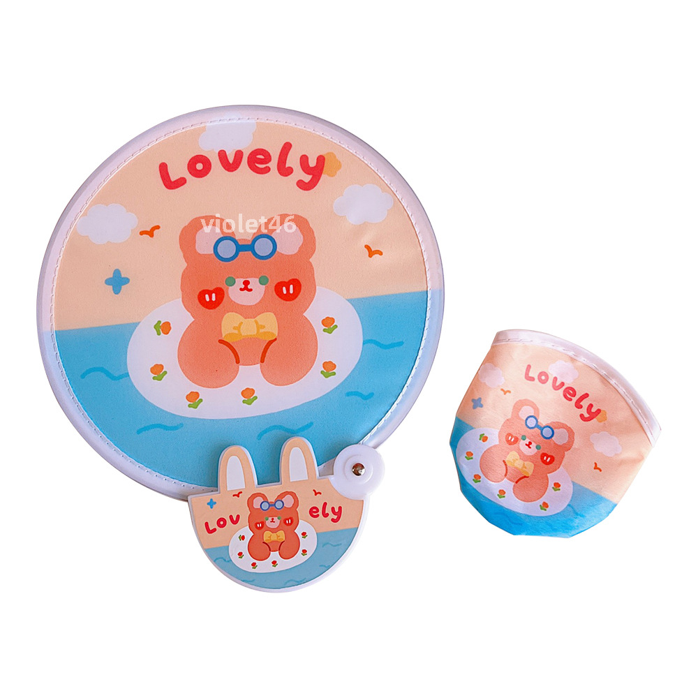 Quạt Gấp Vải Mini Cầm Tay Tengyi Youpin, Quạt Xách Tay Đáng Yêu Nguyên Bản, Quạt Gấp Có Tay Cầm Quà Tặng Ngày Lễ