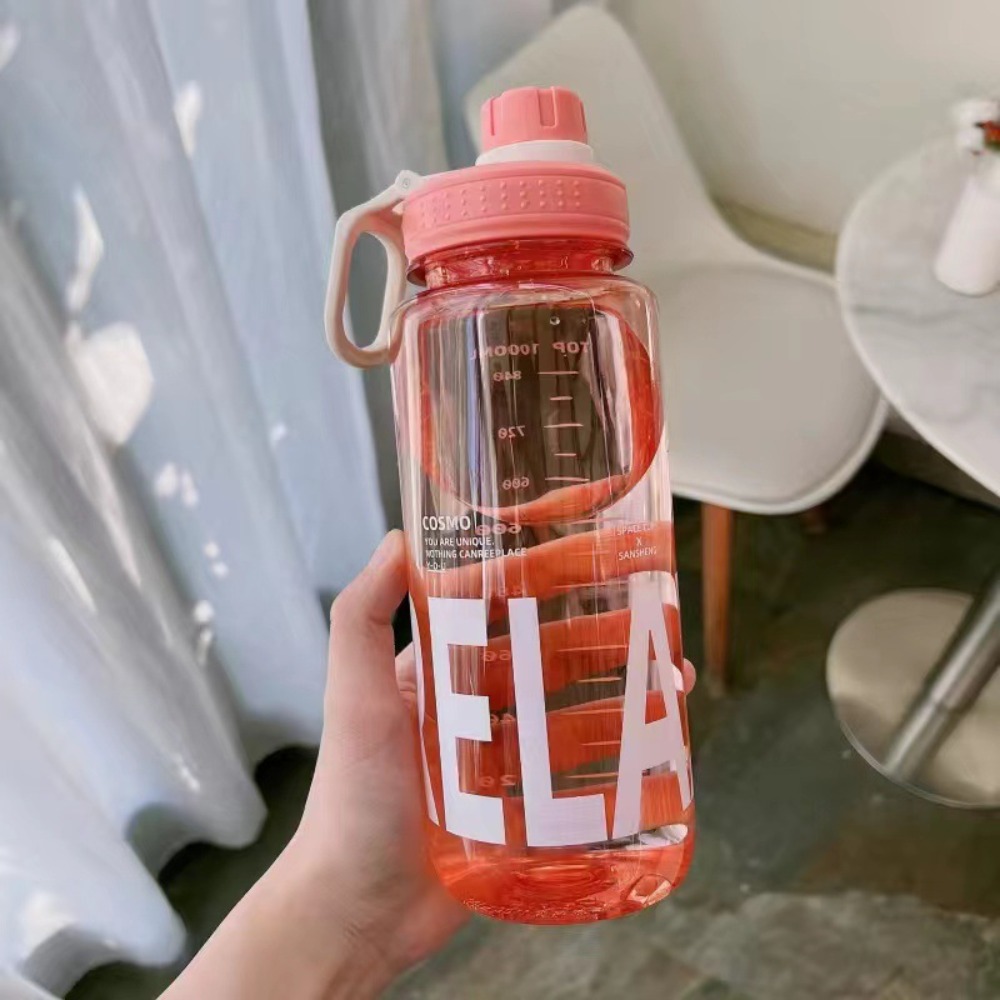 SHUKEYI Nhựa Chai nước Dung tích lớn 0,6L/0,8L/1L Chống rò rỉ Chai nước trong suốt Di động Trọng lượng nhẹ Ấm đun nước du lịch Thể thao ngoài trời - 8