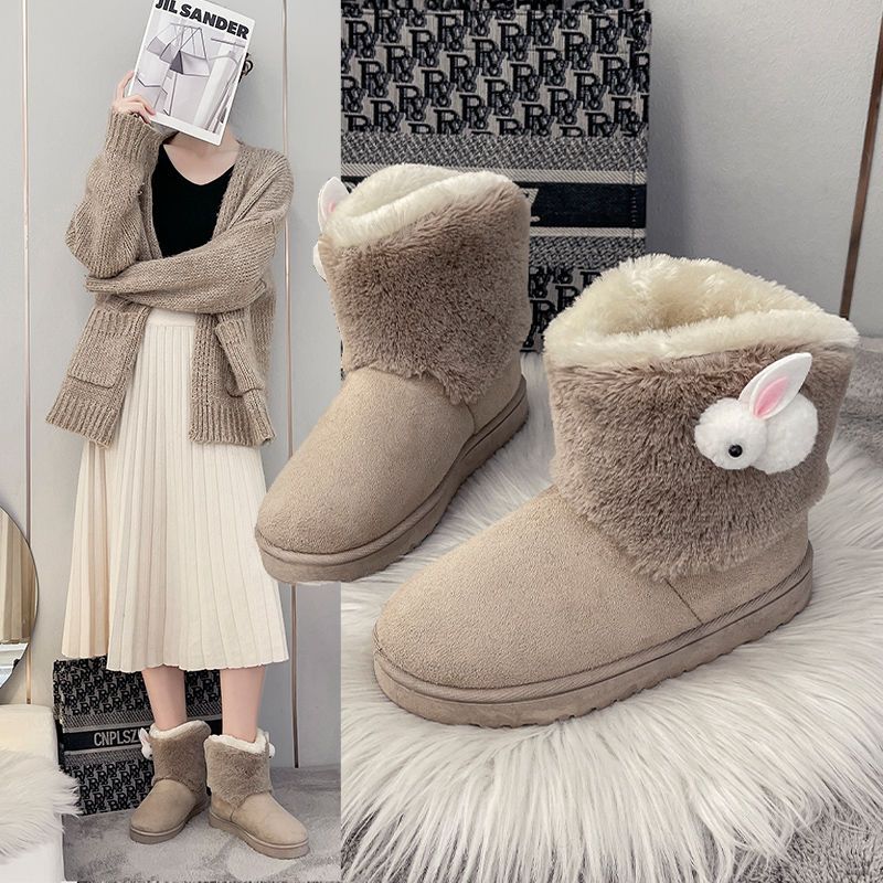 2023 Winter New Cotton Snow Women s Velvet Bread Shoes Short and Thickened