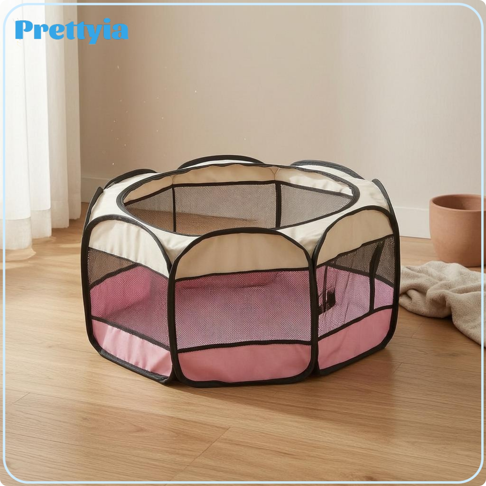 Prettyia Zippered Soft-Sided Pet Tent Indoor Foldable Feline Tent Easy to Clean Mesh Pet Crate ราคา 1,651 บาท*ส่งฟรี