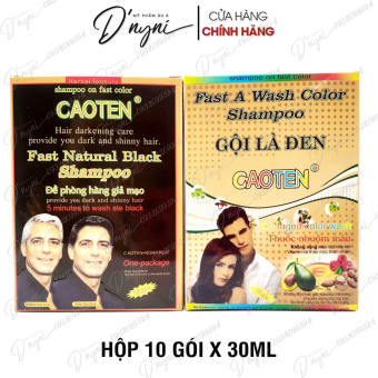 Dầu Gội Nhuộm Đen Tóc CAOTEN 30ml Gội Là Đen