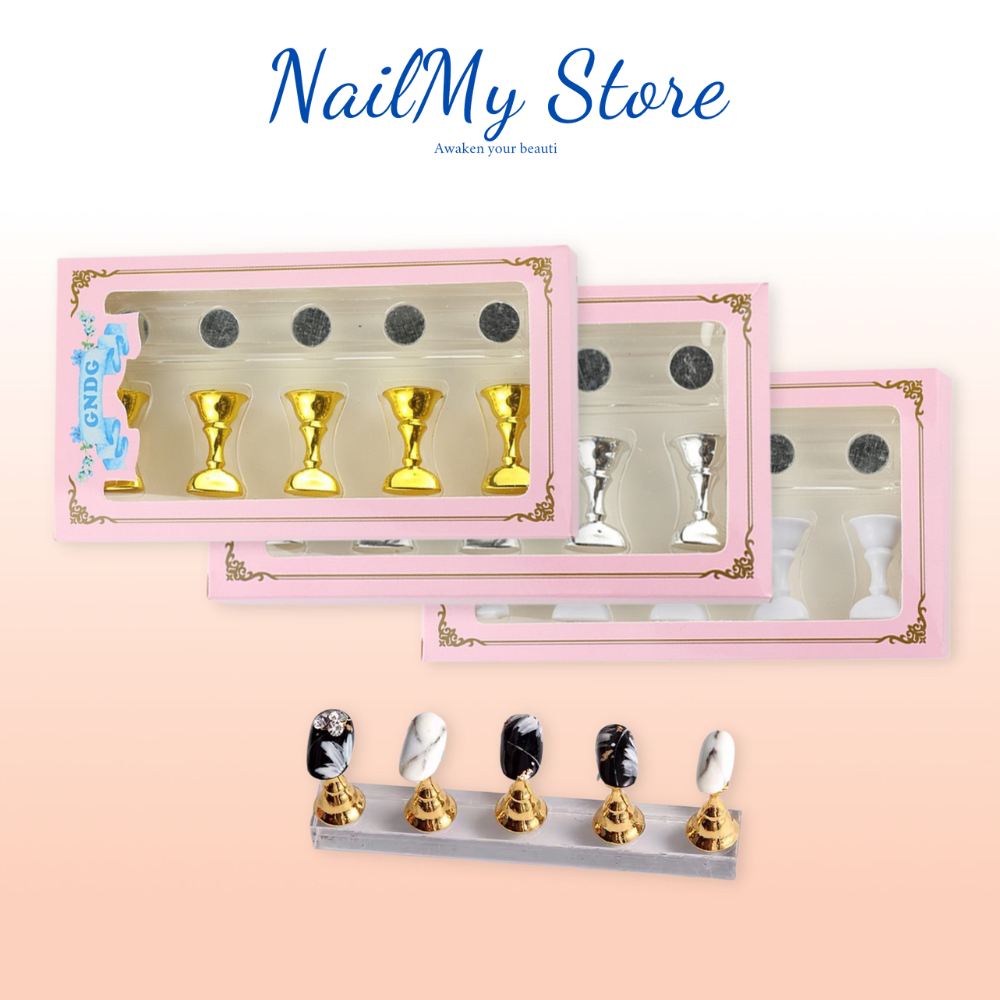 Đế gắn móng giả tập vẽ nail, đế nam châm gắn móng