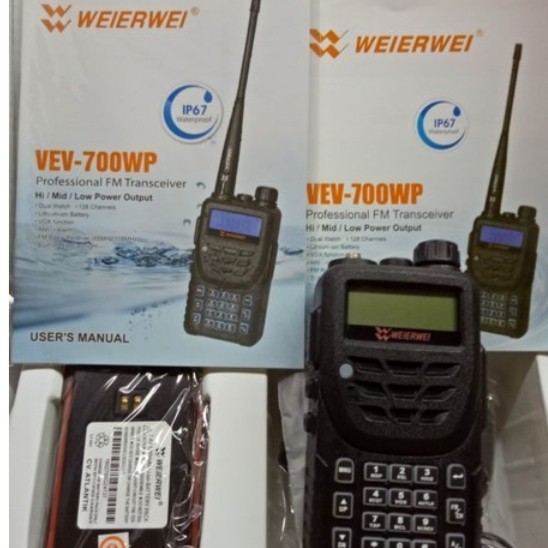 HT HANDY TALKIE WEIERWEI VEV-700WP DUAL BAND WATERPROOF Harga  970,000 Ringgit*Penghantaran Percuma