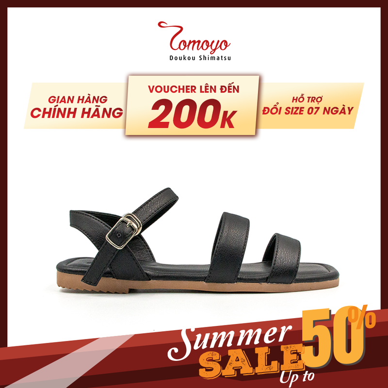 Sandal nữ quai ngang da microfiber tmw32601