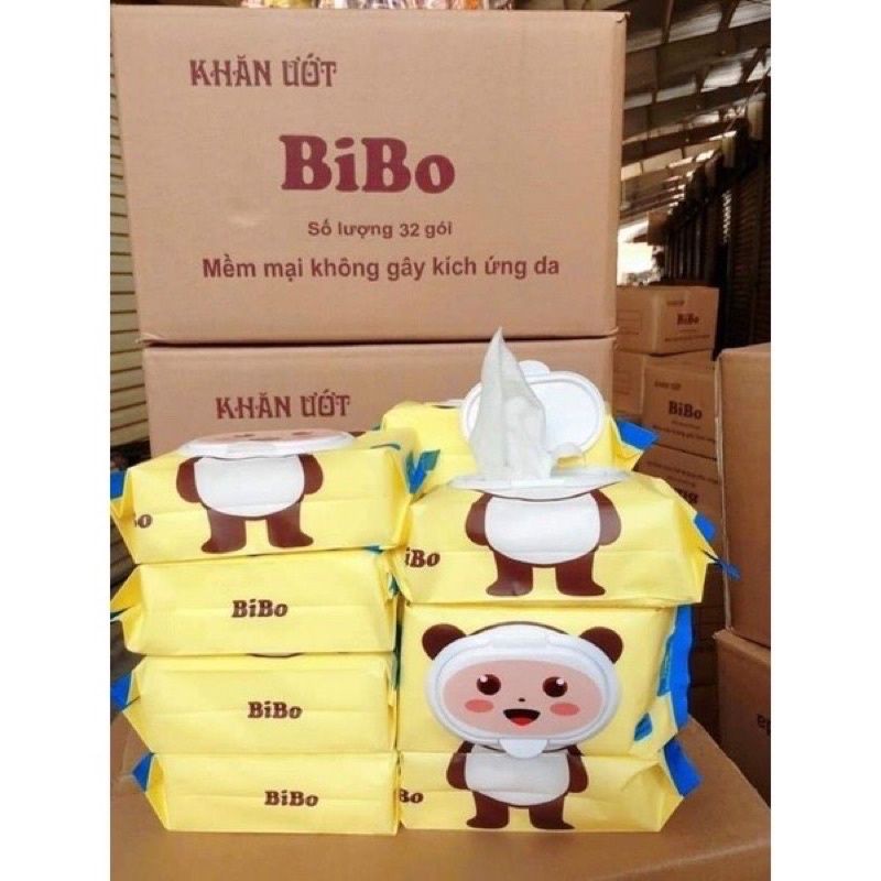 KHĂN GIẤY ƯỚT BIBO KHÔNG MÙI 100 TỜ. AN TOÀN CHO BÉ. RẺ CHO MẸ