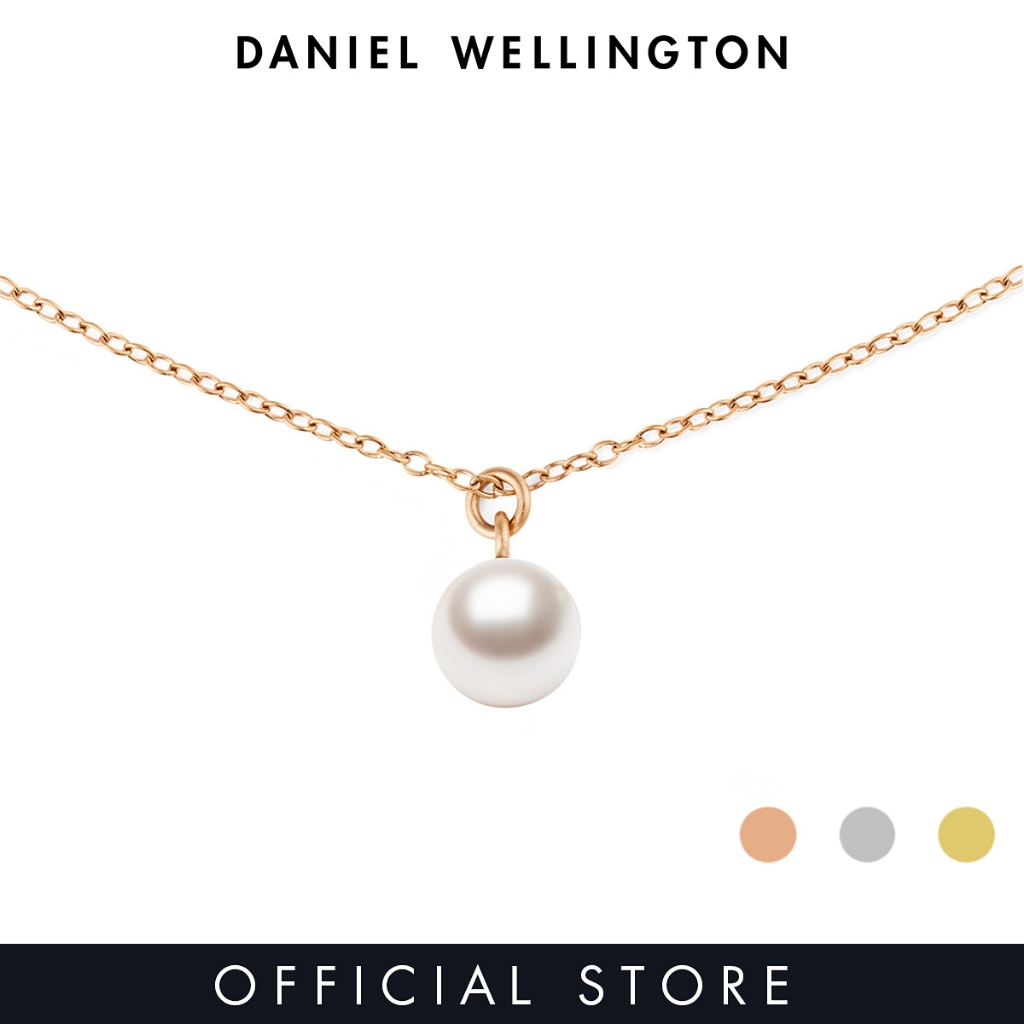 Daniel Wellington Pearl Necklace Rose Gold / Silver / Gold - Unisex Necklace for women and men stainless steel Pearl Necklace DW Official Authentic Original