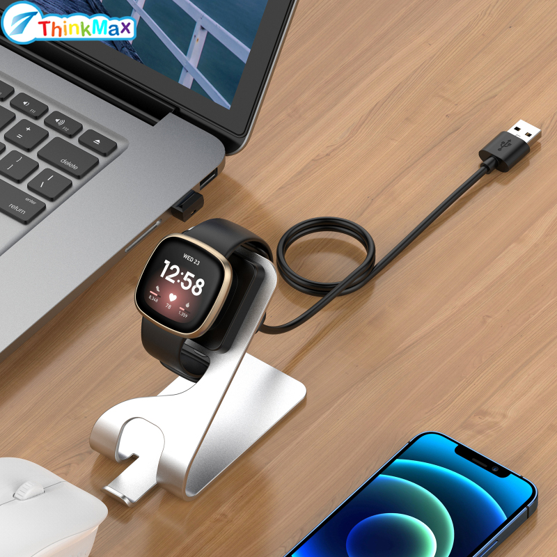 Watch Charger Aluminum Alloy Replacement Charging Stand Base Compatible For Fitbit Versa4 Sense2 Versa3 ราคา 163 บาท*ส่งฟรี