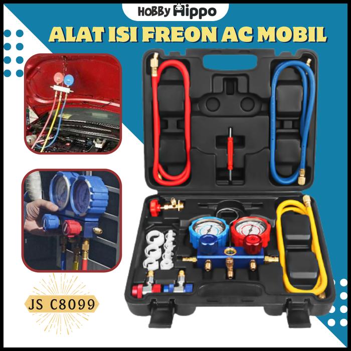 TESTING MANIFOLD METER /ALAT ISI FREON AC MOBIL /JS-C8099 -pistons up Harga 1,222,000 rupiah*Gratis Ongkir