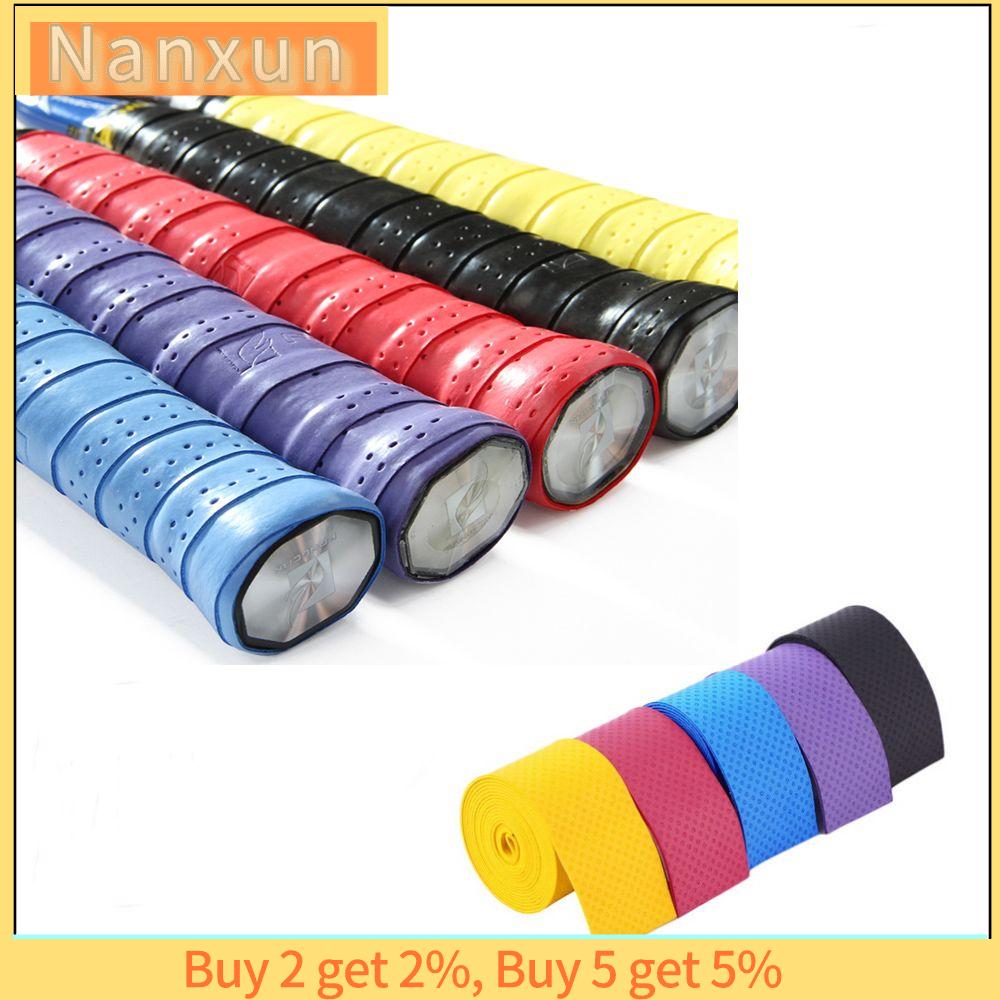 NWSJ 5pcs Color Random phổ quát Đầy màu sắc Thương hiệu Phụ kiện thể thao Cán vợt cầu lông Chống trượt Mồ hôi được hấp thụ