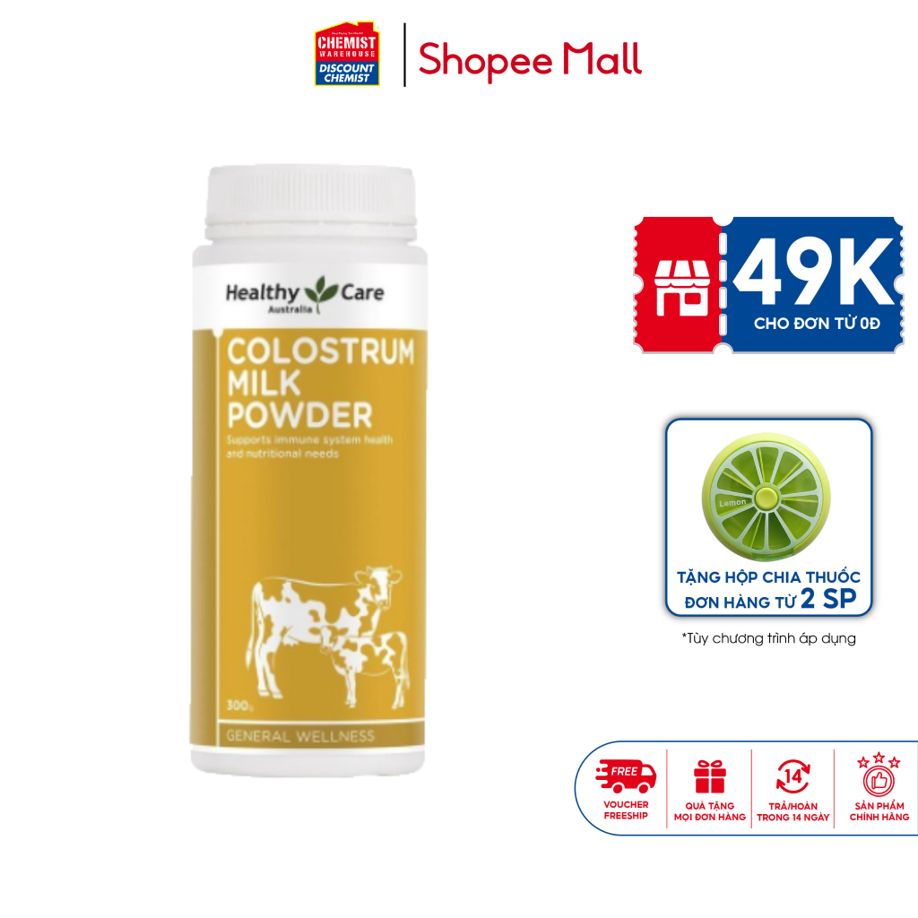 Sữa bò non Healthy Care Colostrum Milk Powder 300g NTDT