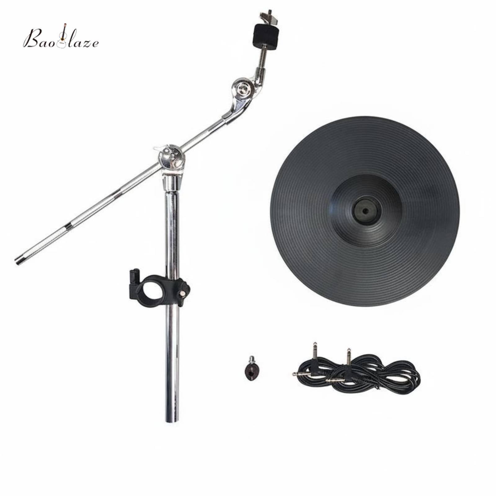 กลองชุด กลองไฟฟ้า Baoblaze อิเล็กทรอนิกส์ Cymbal Pad Universal Trigger Percussion อุปกรณ์เสริมเครื่องดนตรีสำหรับชุดอิเล็กทรอนิกส์ ราคา 8,786 บาท*ส่งฟรี