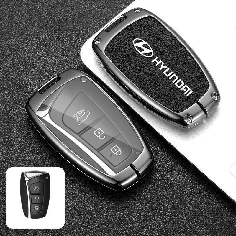 goya100 Hyundai Santa Fe remote key fob Ốp Bảo Vệ Khóa Xe Ốp Chìa Khóa Hyundai Santafe 2016 - 2018 B