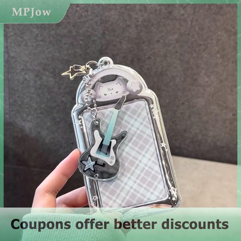 【MPJow】 Kawaii 3 Inch Photocard Holder Bag Pendant Photo Frame Picture Display Stand Card Holder Student Keychain For Bag