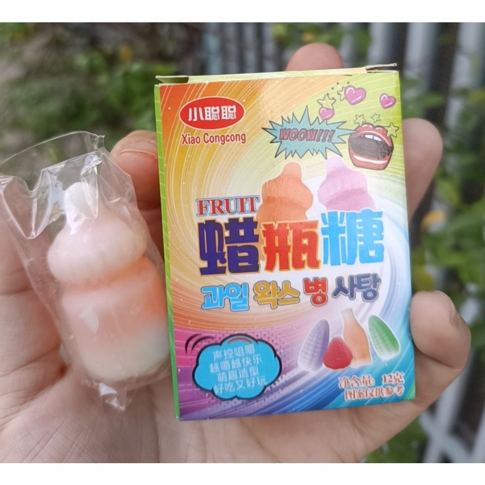 5 kẹo sáp hình bình sữa nhân kẹo trái cây tan chảy siêu ngon 12g